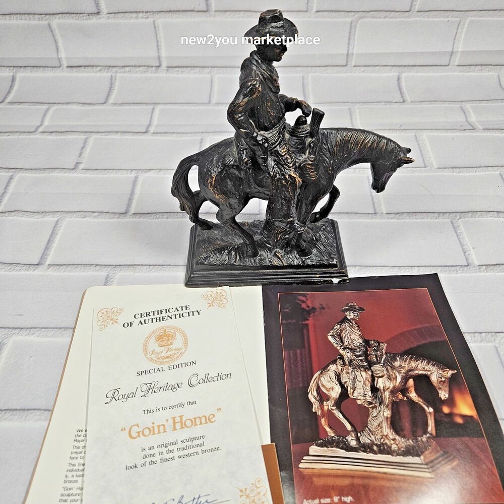 Royal Heritage Collection going home bronze sculpture limited edition Vtg 1986